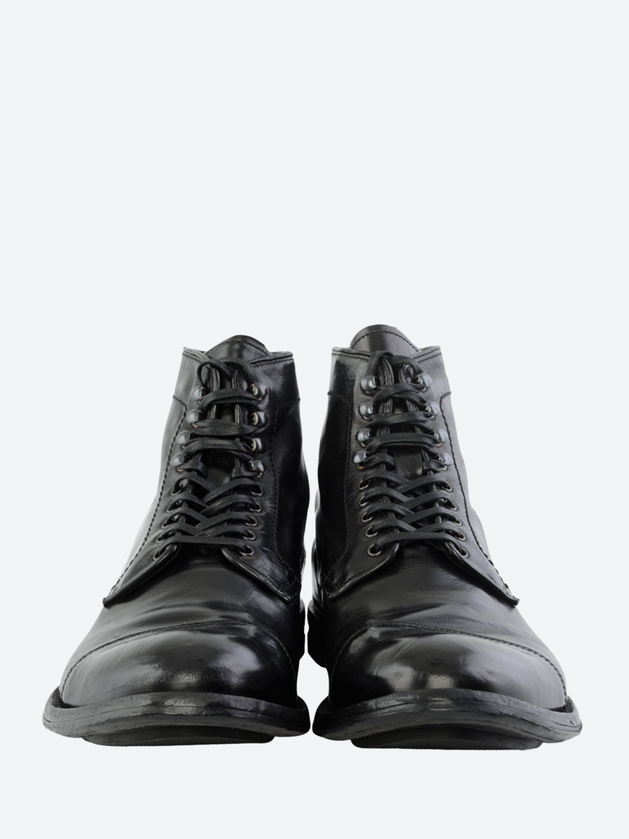 Officine Creative Anatomia 16 Lace-Up Boots in Nero Bufalo