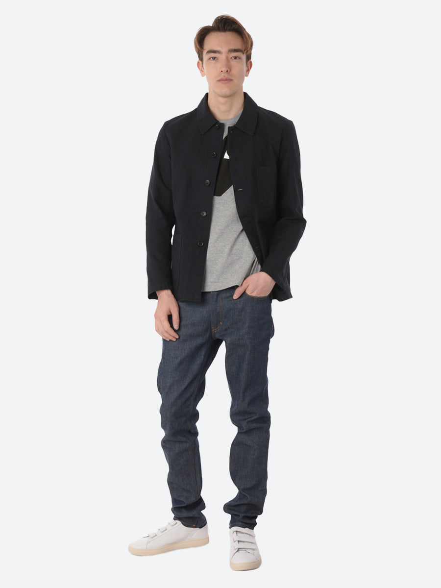 VETRA BLACK DENIM JACKET Vetra Workwear Jacket Organic Twill 1G/5C 