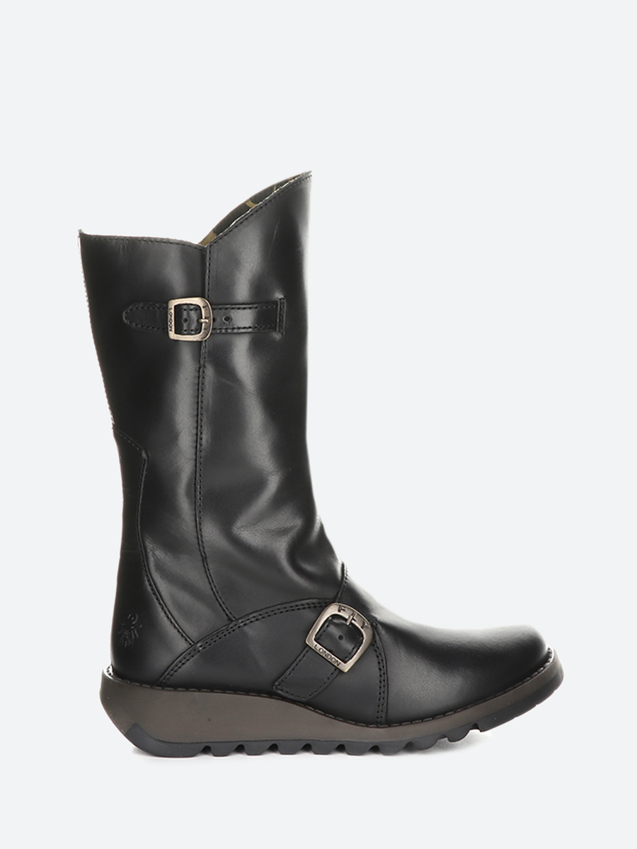 FLY London Femme Mooz133fly Botte Tendance, Noir, 39 EU Dès