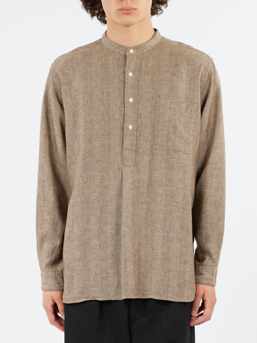 ★LORES★ Herringbone Collar Pullover Brown MUSINSA | LORES Herringbone Collar Pullover - Brown