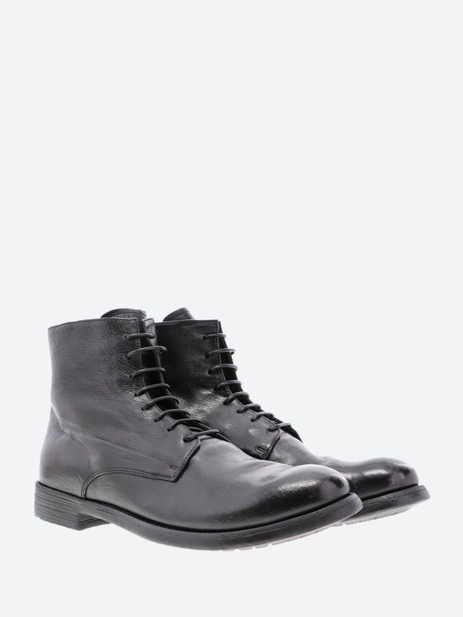 OFFICINE CREATIVE/hive/048/バッグジップブーツ/44 Officine Creative - Hive 16 Lace-Up Boots in Nero Ignis – gravitypope