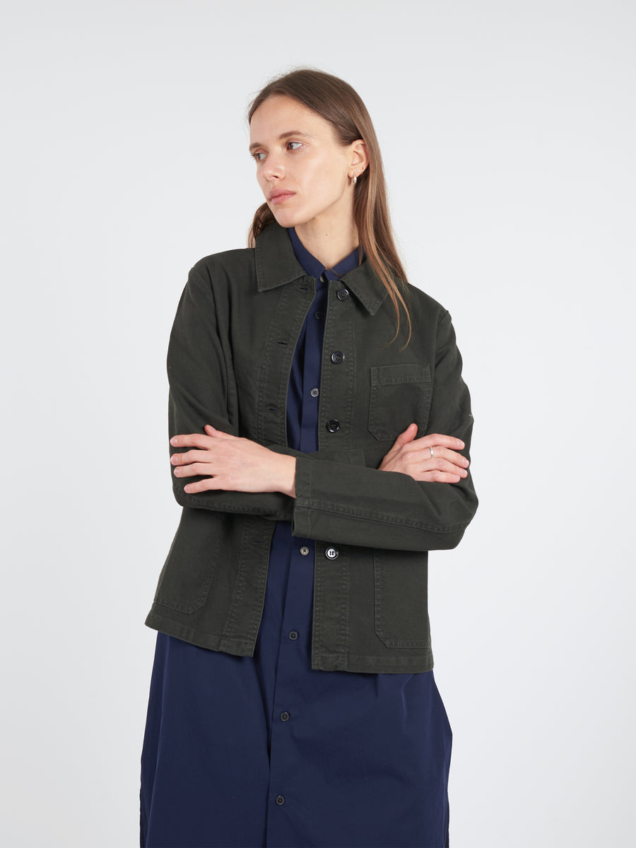 Vetra - Women's No. 4 Workwear Jacket in Dark Khaki