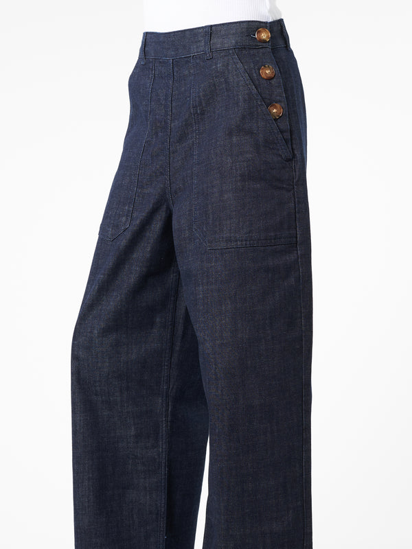 ANNIE SIDE BUTTON DENIM