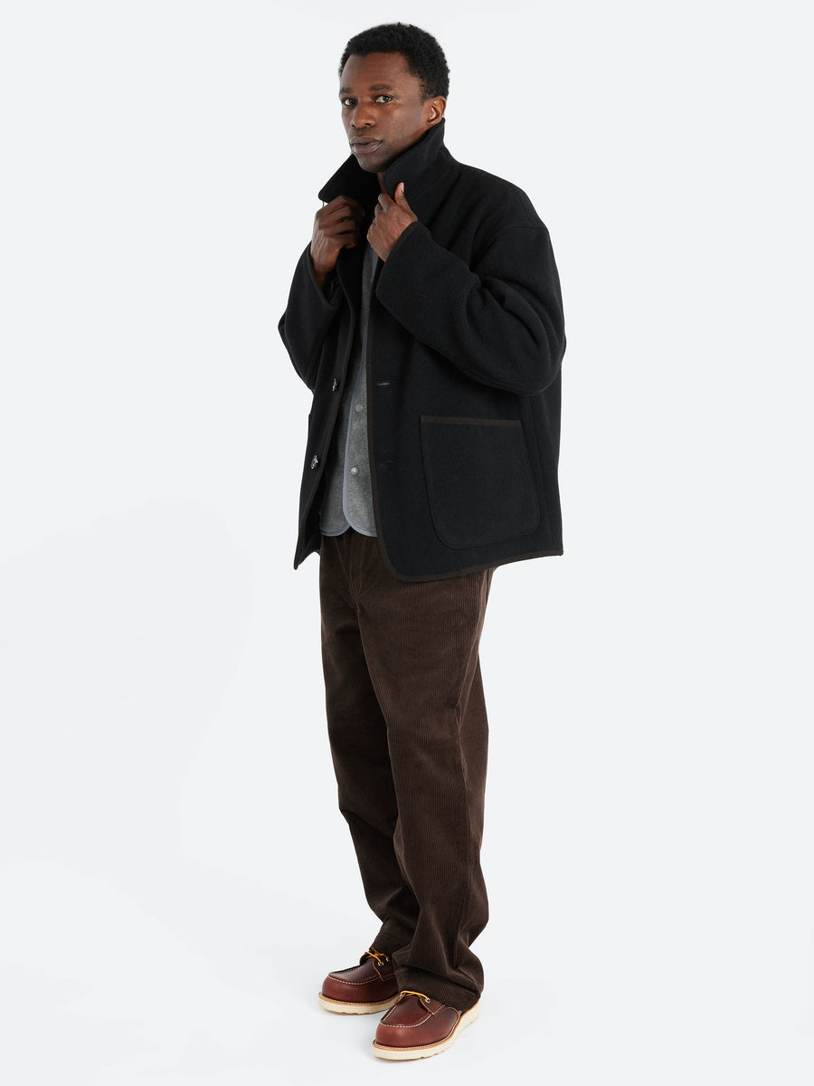 Danton - Wool Light Pile Work Jacket in Black – gravitypope
