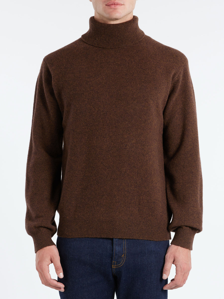 BEAMS PLUS - 9g Wool Turtleneck in Brown – gravitypope