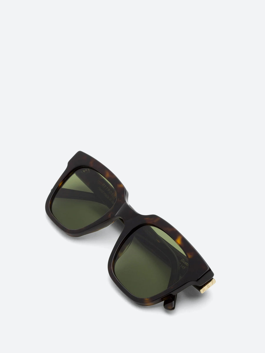 Retro Super Future Giusto Square Sunglasses in Tortoise Retrosuperfuture Giusto 3627 Green Sunglasses - eye-oo.com main image 3