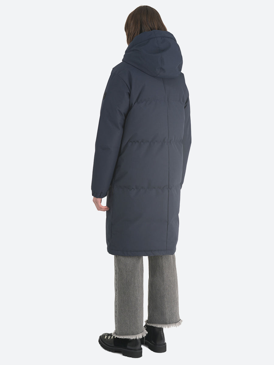 Quartz Co. - Ines Down Parka Jacket in True Navy – gravitypope