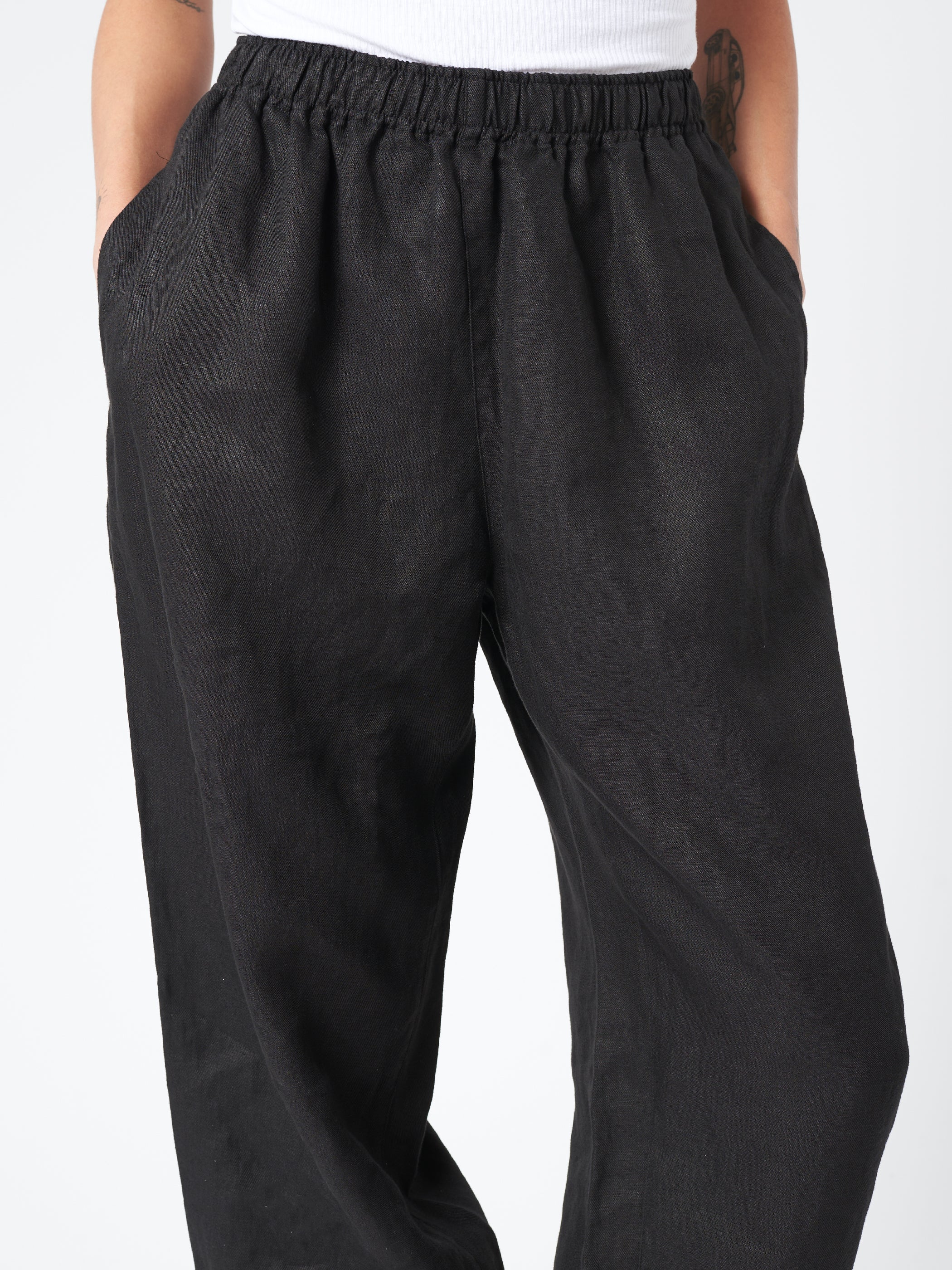 Linen Twill Balloon Pants