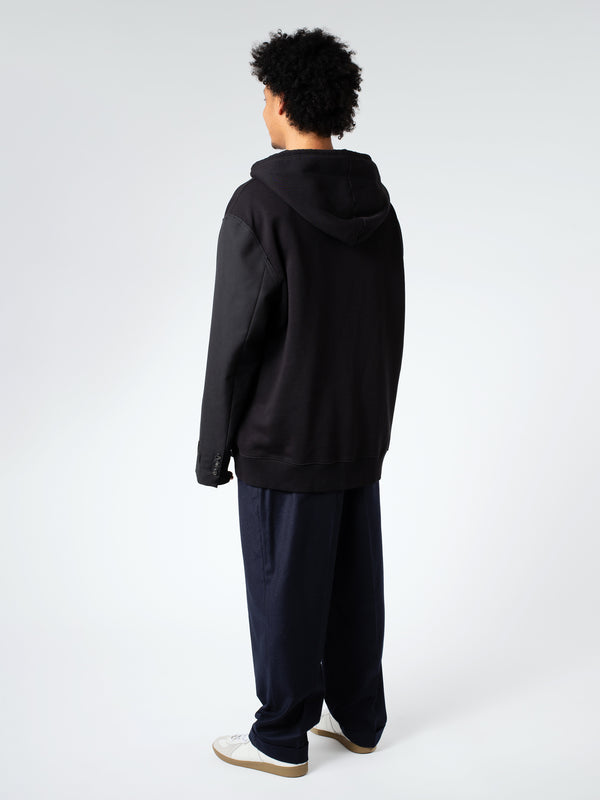 SWEATSHIRT WITH CONTRASTING SLEEVES