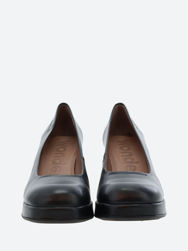 SQUARE TOE PLATFORM HEEL