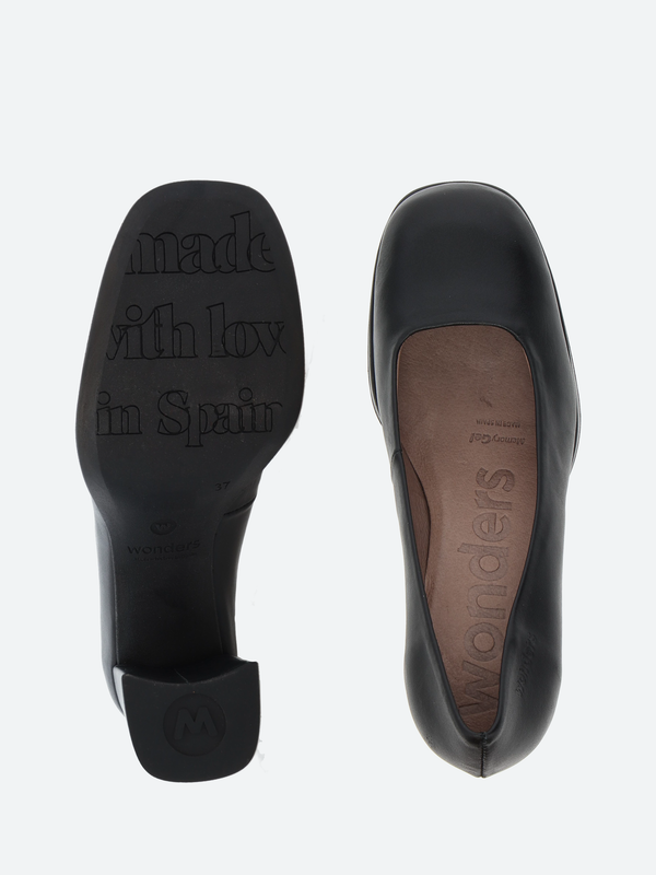 SQUARE TOE PLATFORM HEEL