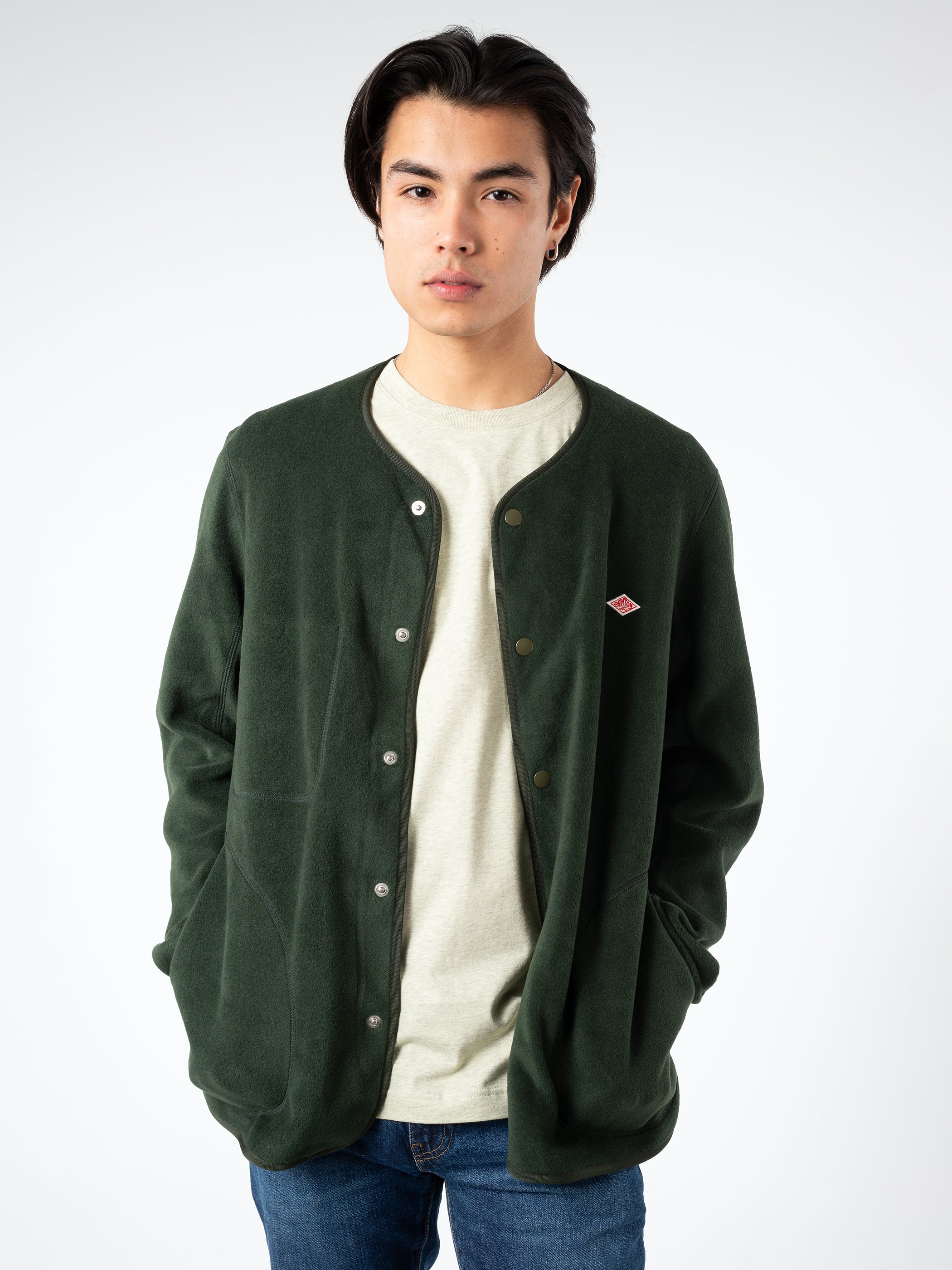 Collarless Fleece Jacket