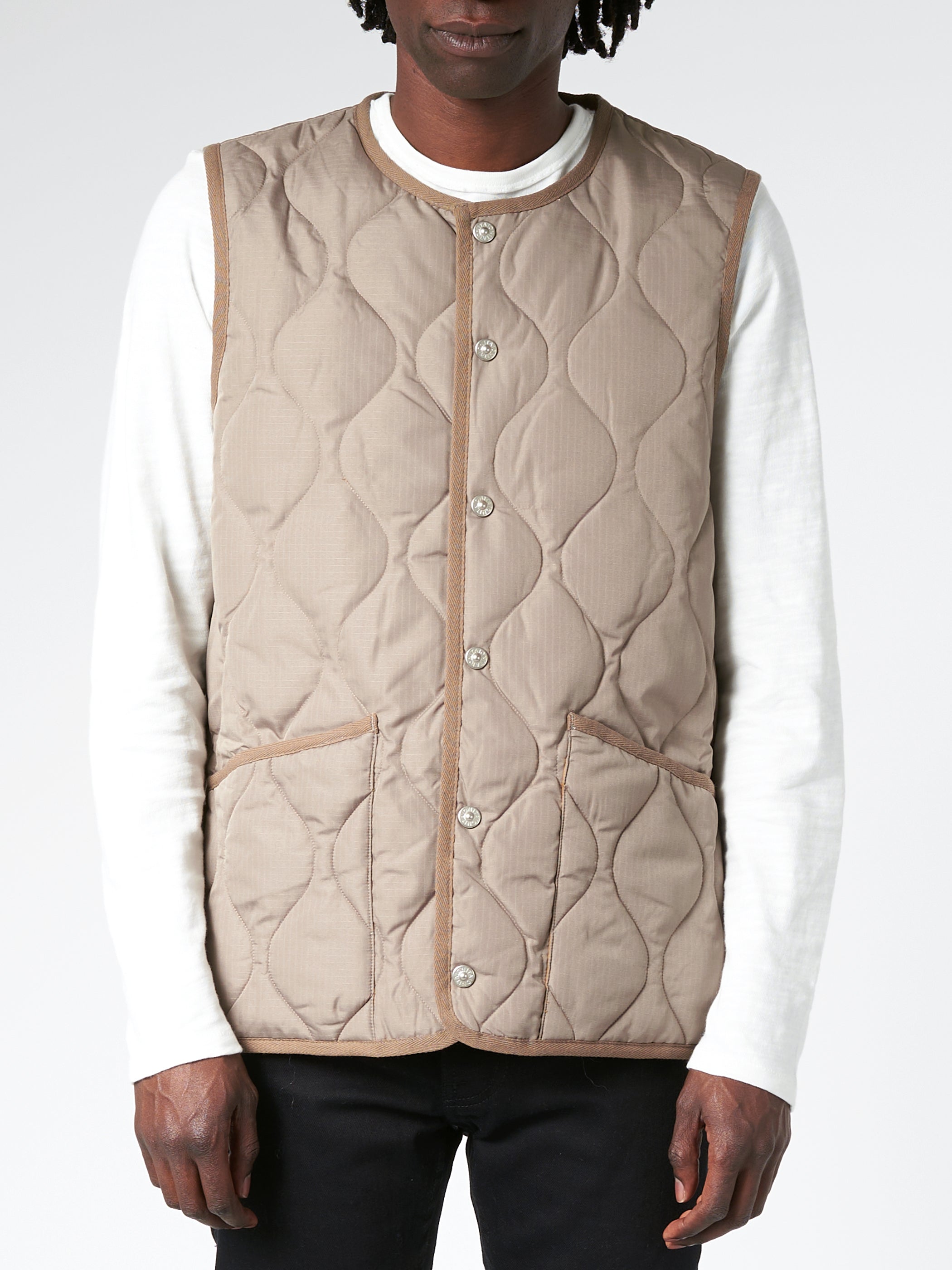 Military Crew Neck Down Vest