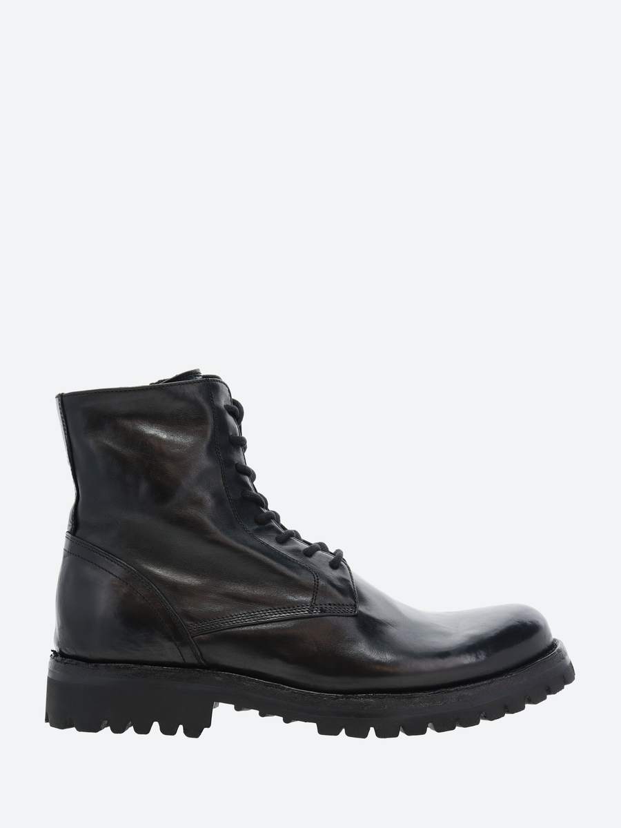 Officine Creative Ikonic 001 Lace Up Boots in Nero Novak