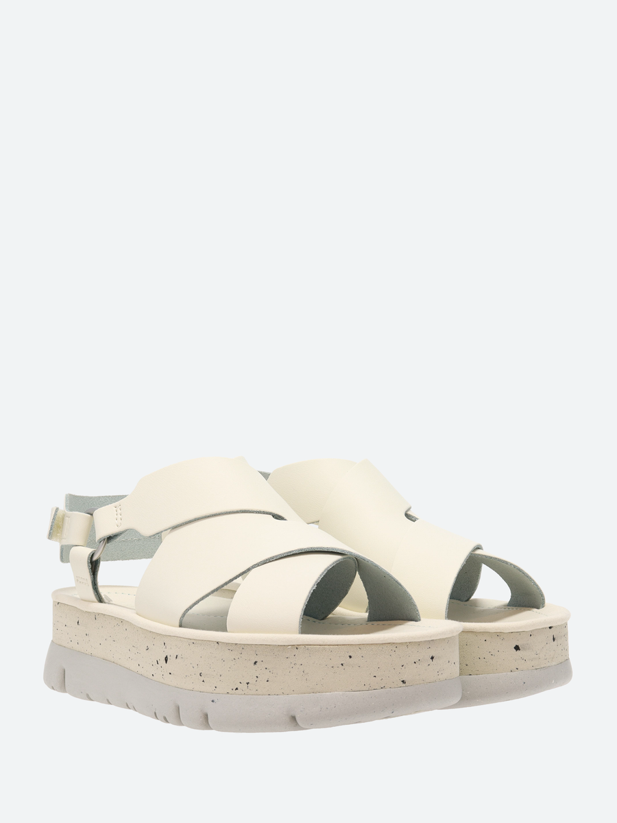 ★Camper★(W)Oruga Up Leather Platform Sandals★White oruga White Sandals for Women - Spring/Summer collection