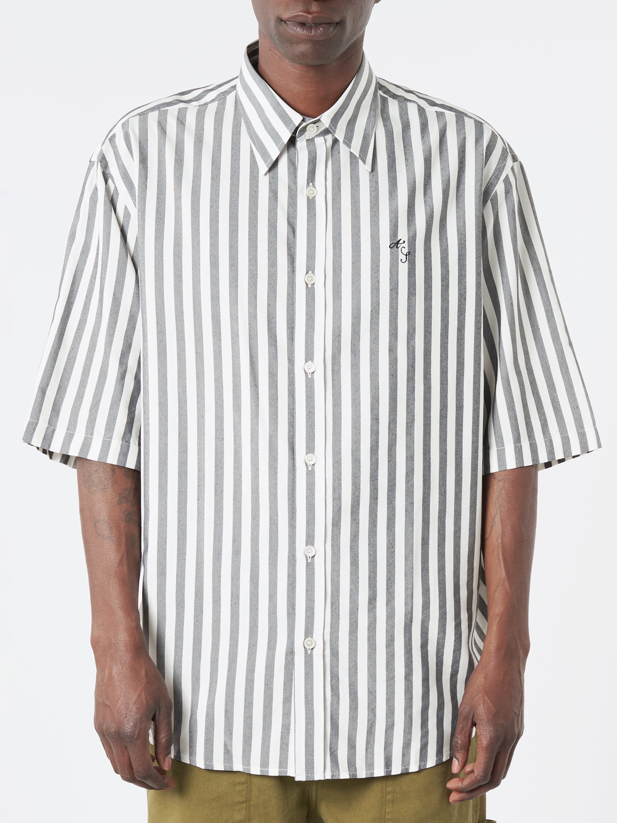 Stripe Button-Up Shirt