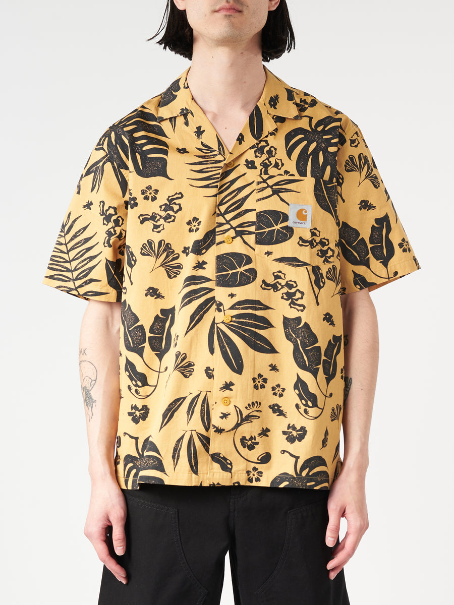 Carhartt WIP - Woodblock Print Shirt in Bourbon – gravitypope