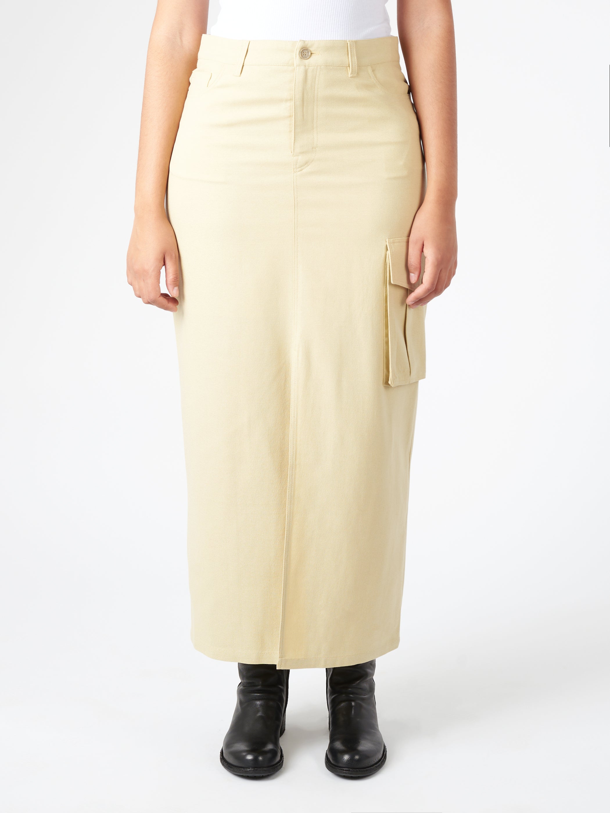 Crepe Cargo Skirt