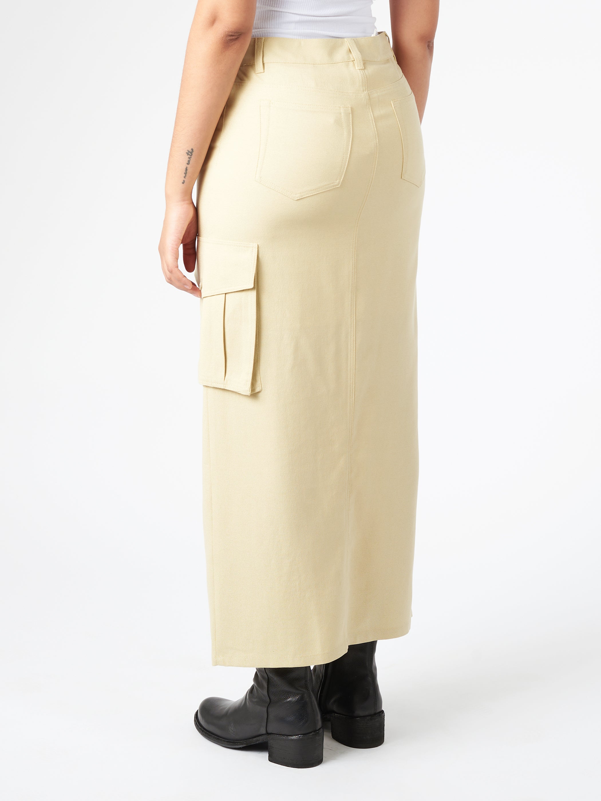 Crepe Cargo Skirt