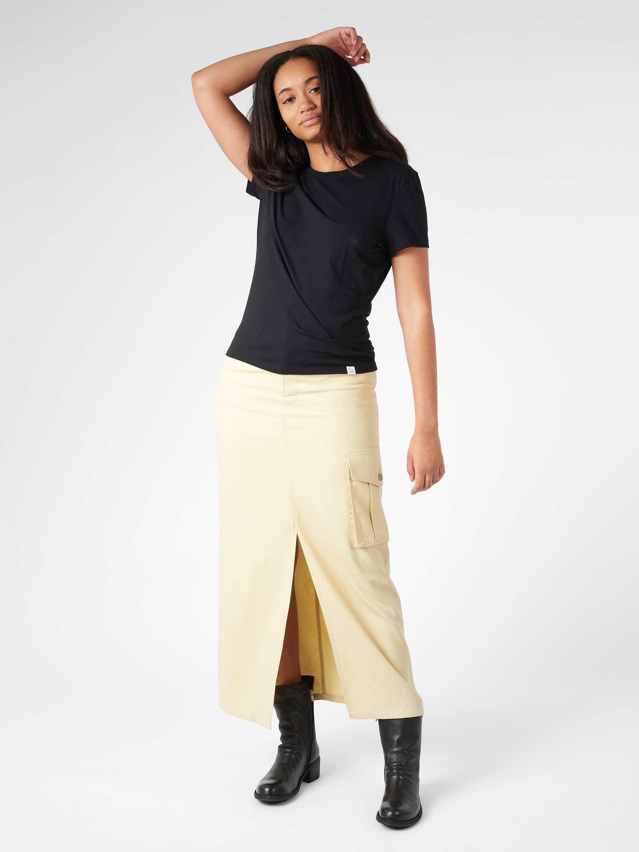 Crepe Cargo Skirt