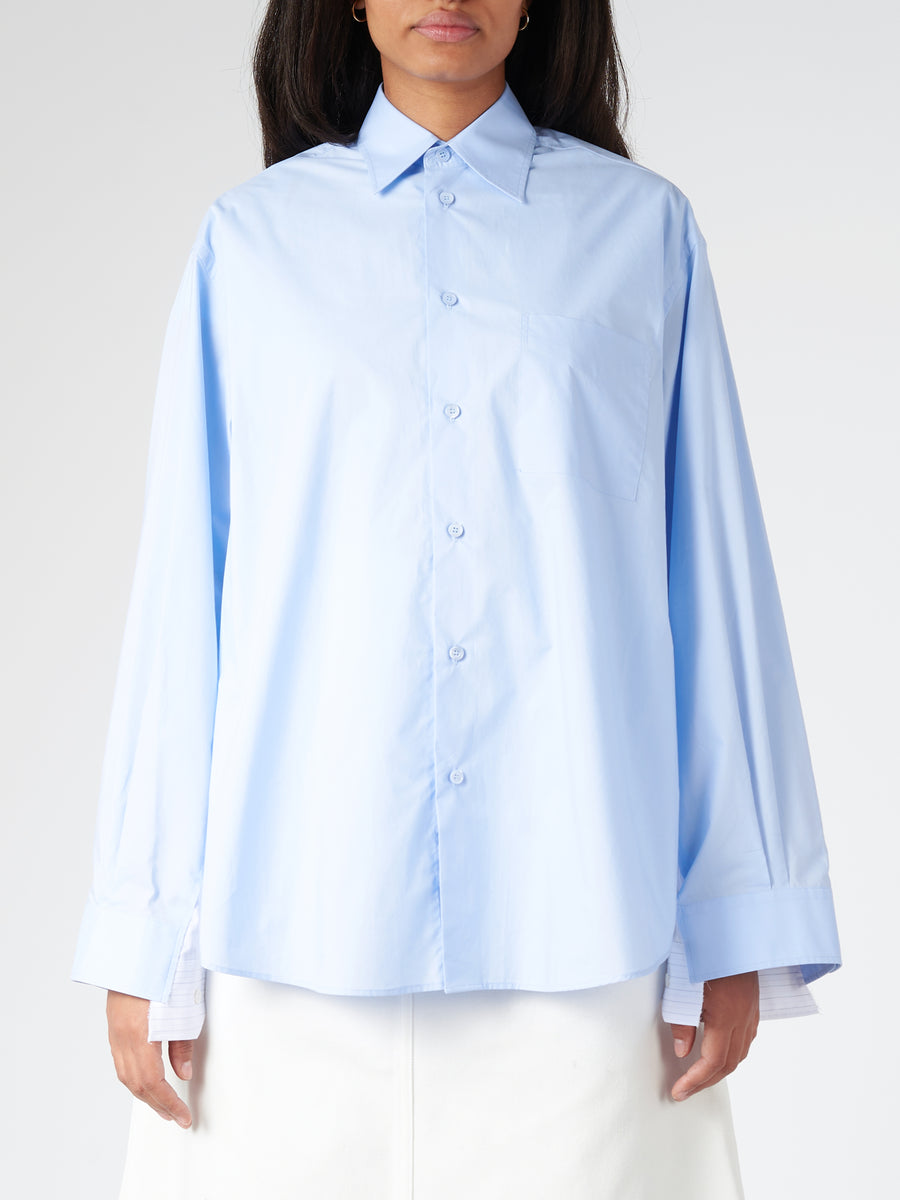 Tシャツ・カットソー Mm6 By Maison Margiela Blue Long Sleeve Shirt MM6 Maison Margiela Long-Sleeve Shirt - Bergdorf Goodman