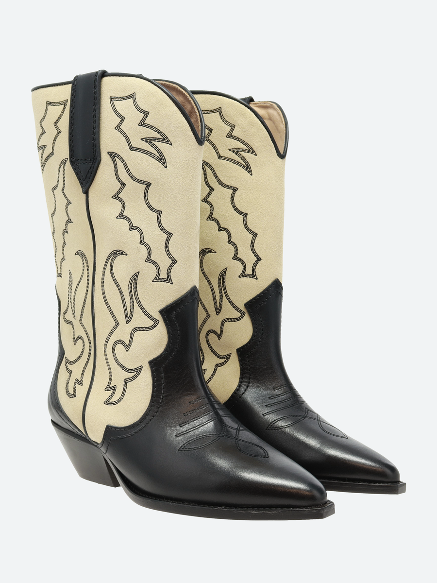 Isabel Marant Étoile Duerto Boot Black and Ecru – gravitypope