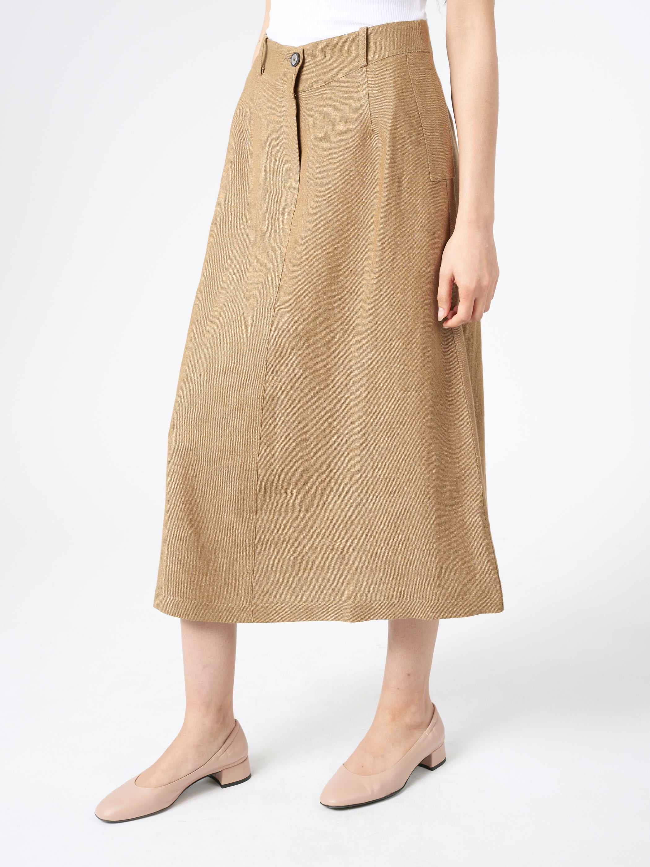 Flared Midi Skirt