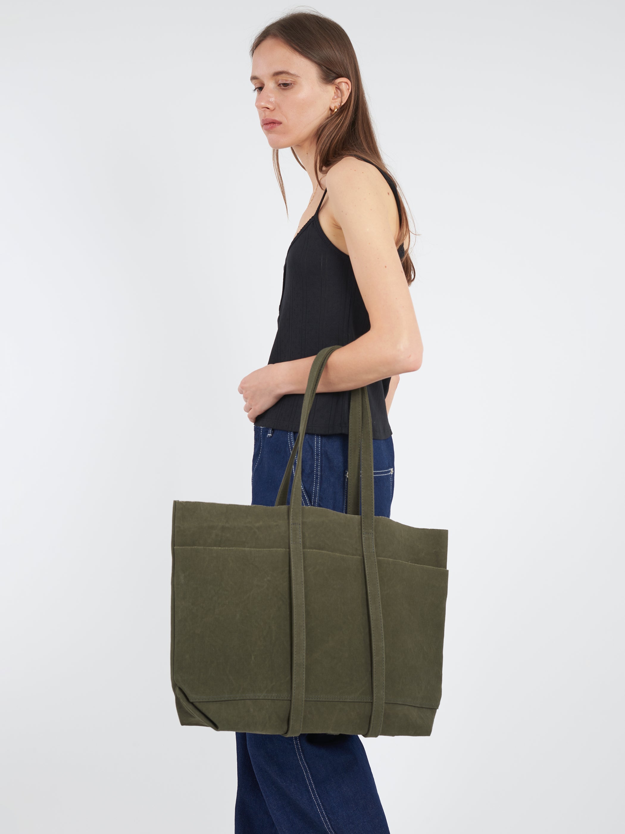 Medium Washed Canvas Tote