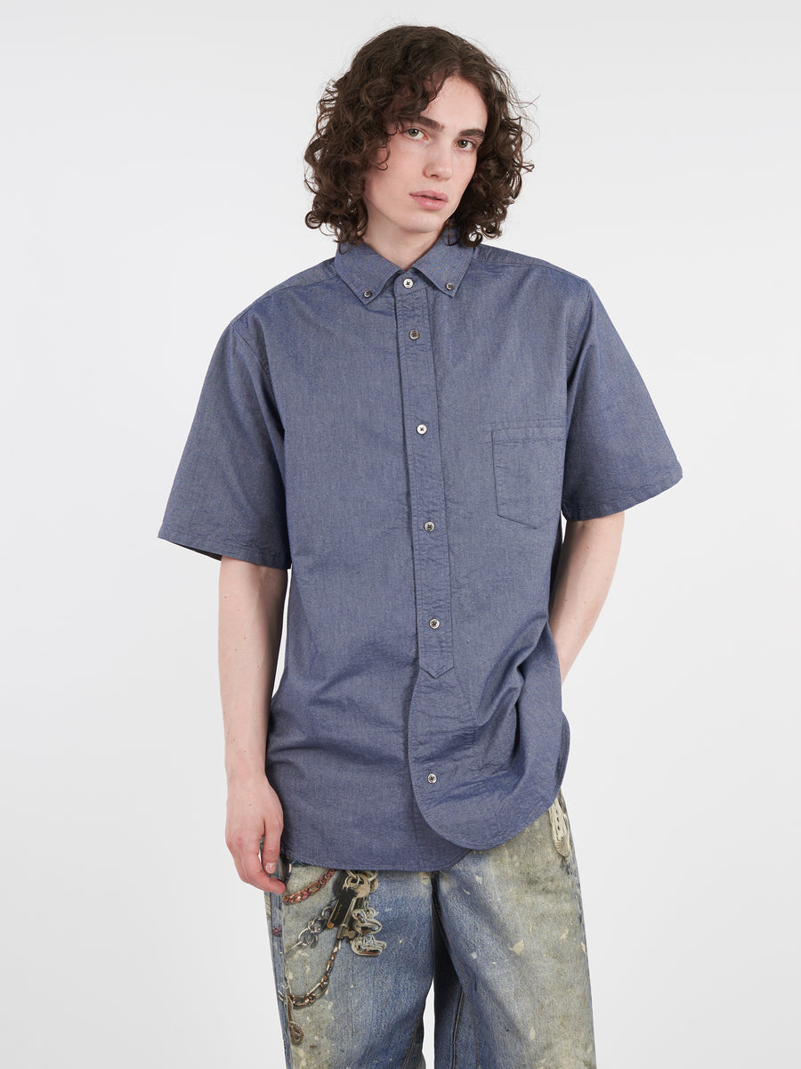 Nigel Cabourn - British Officers S/S Shirt in Navy – gravitypope