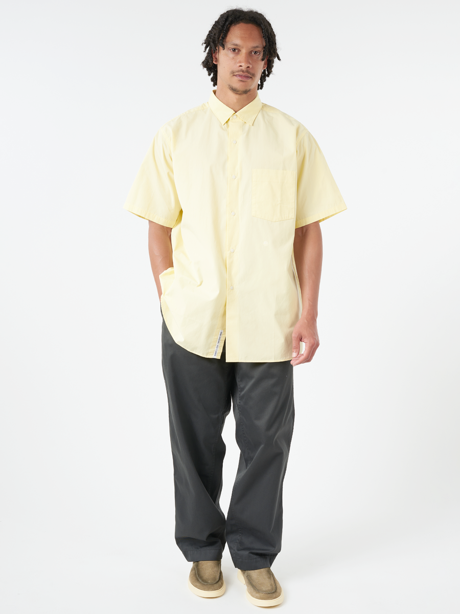 Nanamica - Regular Collar Wind S/S Shirt in Light Yellow – gravitypope