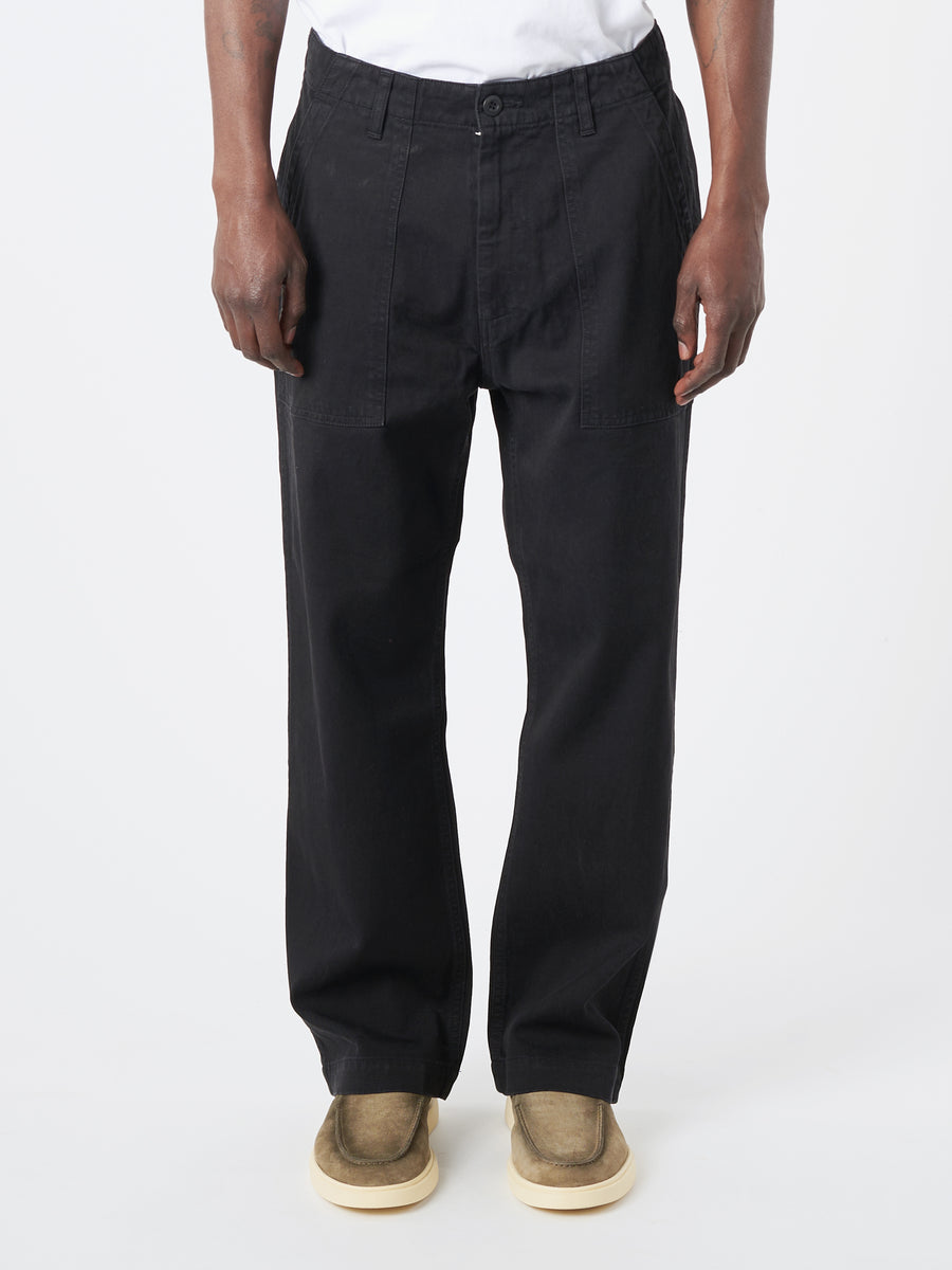 Blue Blue Japan - Cotton Tencel Twill Fatigue Pants in Black