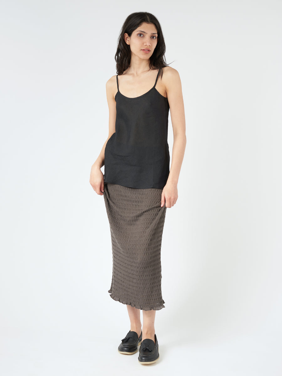 baserange Dydine Top キャミソール Dydine Top in Black | Fine linen | en | Baserange