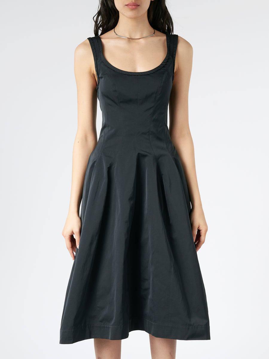オールインワン・サロペット Marni Black Silk Twill Midi Dress Black and white Dilles print silk dress | Marni