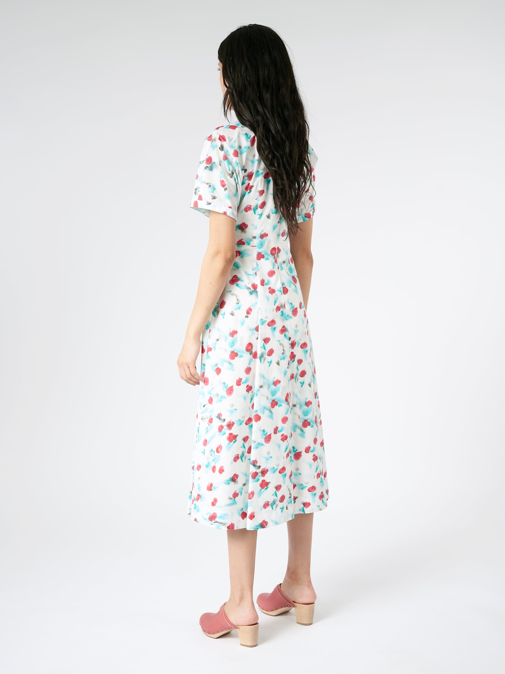 Poplin Midi Dress with Reverie Print