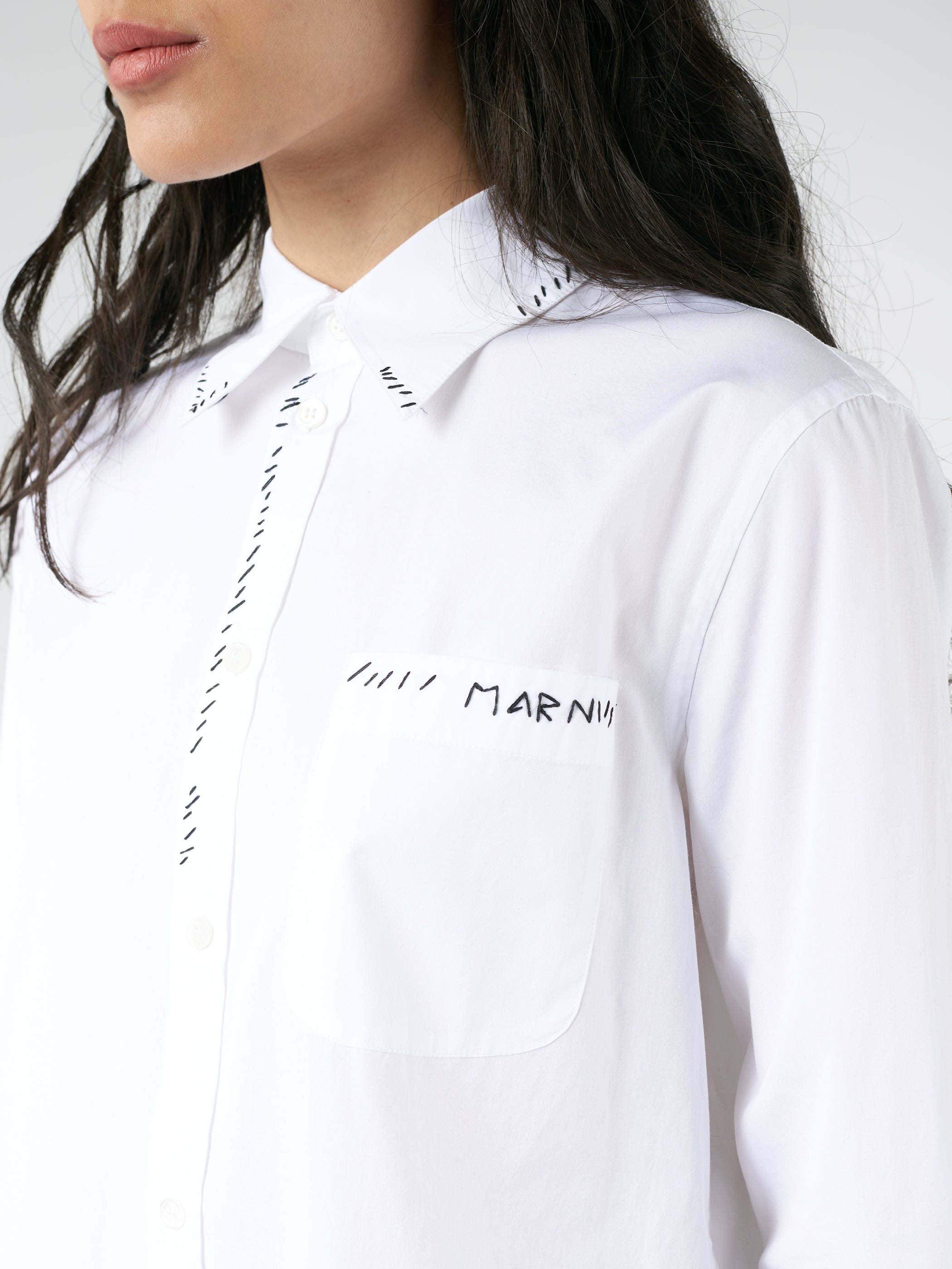 Poplin Shirt with Marni Mending