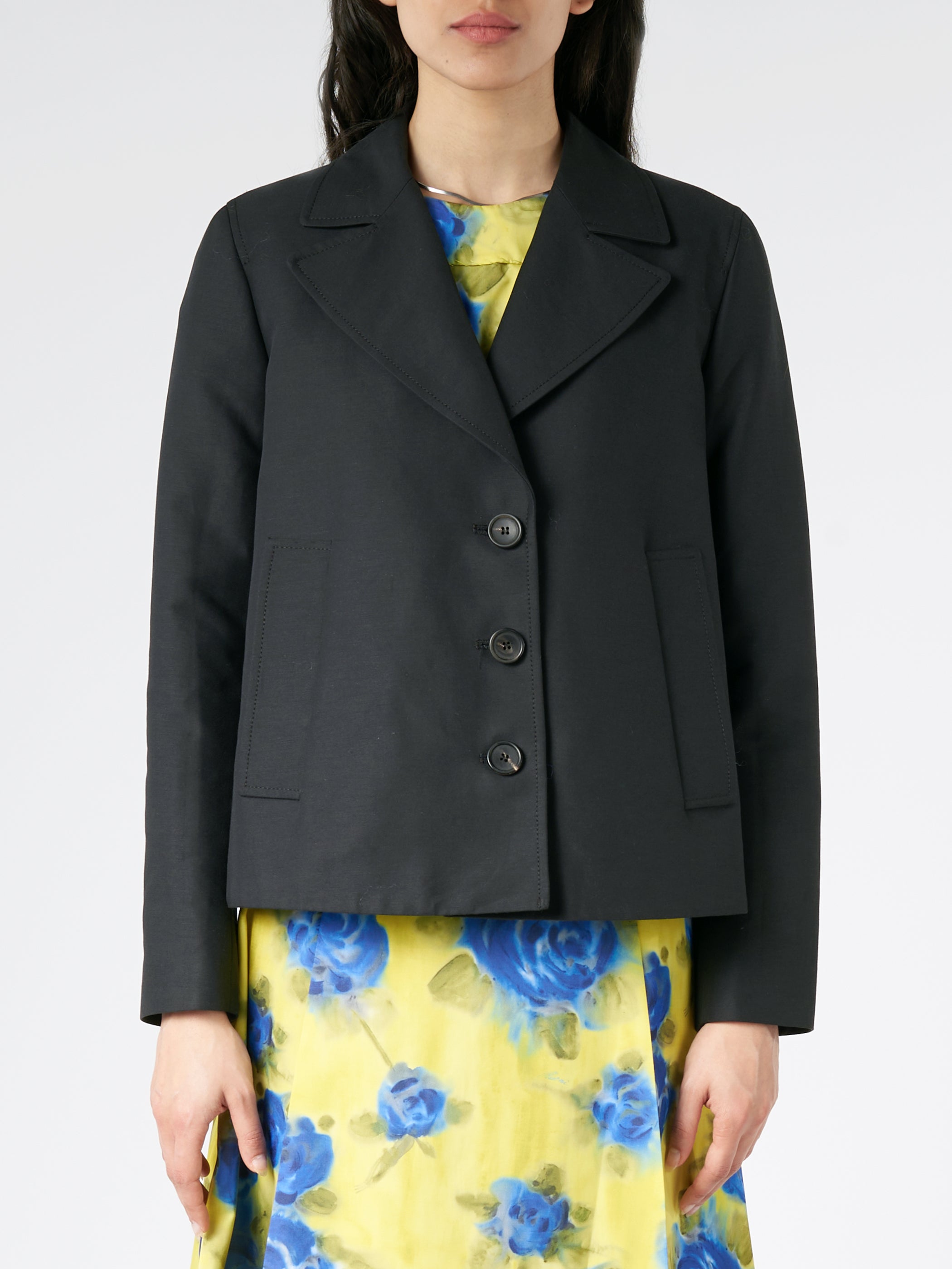 A-Line Cady Jacket with Back Pleat