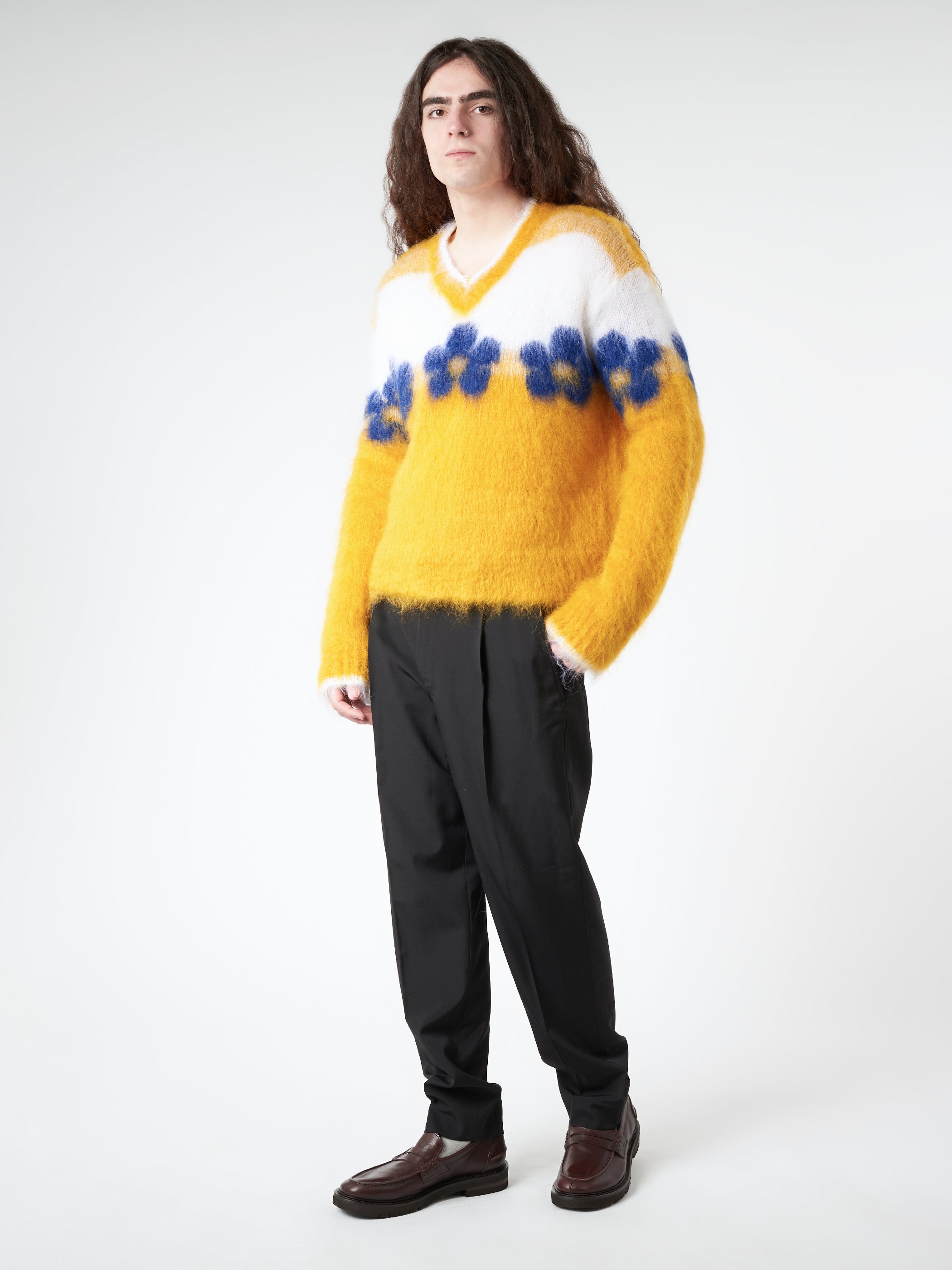 Mohair Jumper with Flowers