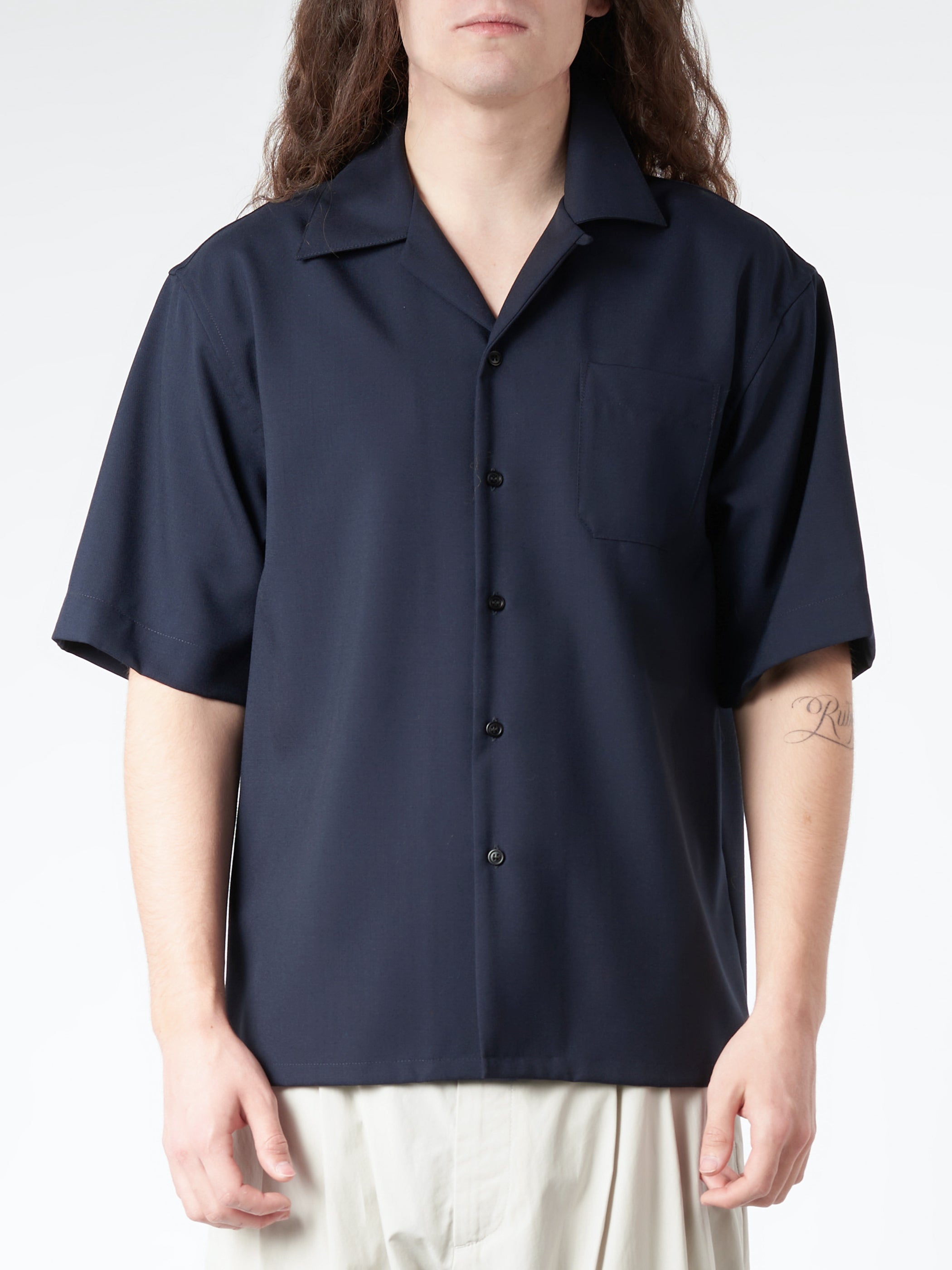 Tropical Wool Bowling Shirt