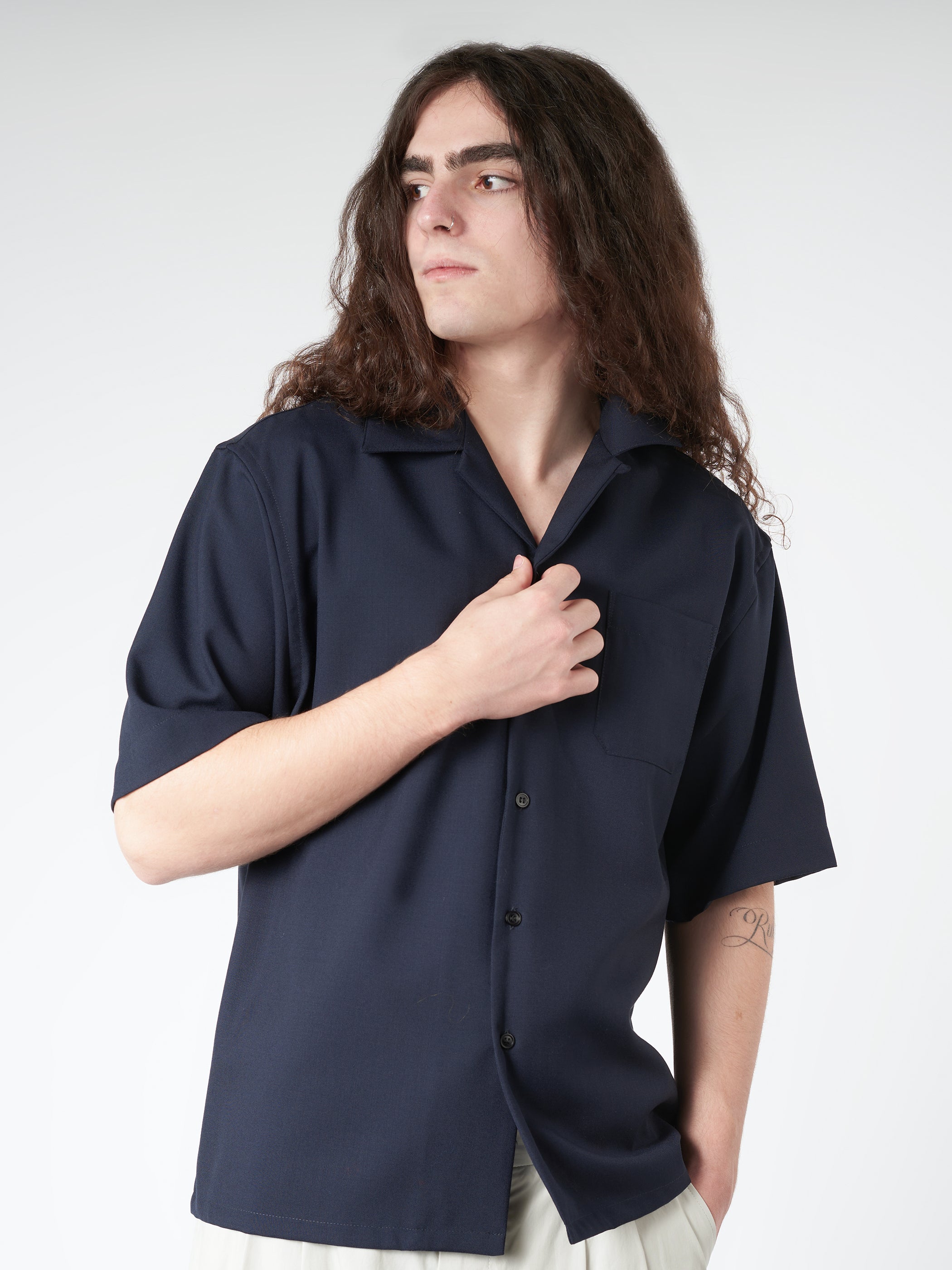 Tropical Wool Bowling Shirt