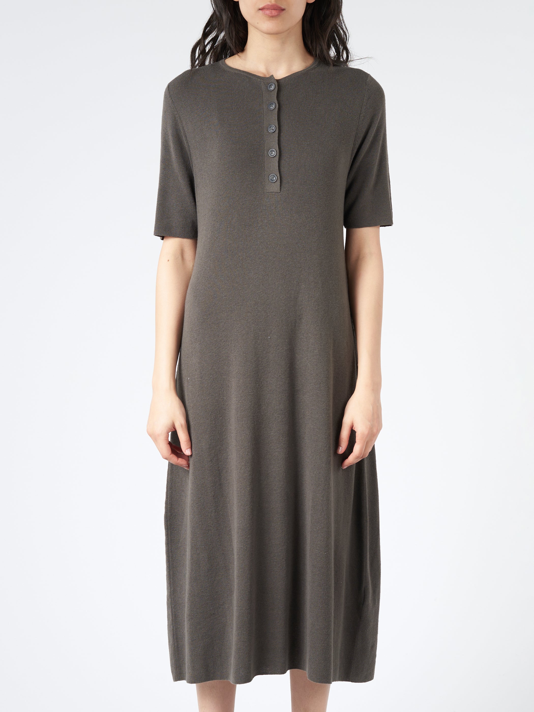 Rib Henley Dress