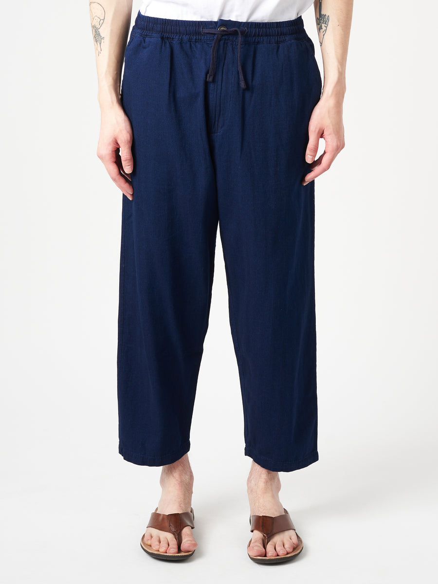 Universal Works - Hi Water Trouser in Indigo Herringbone Denim
