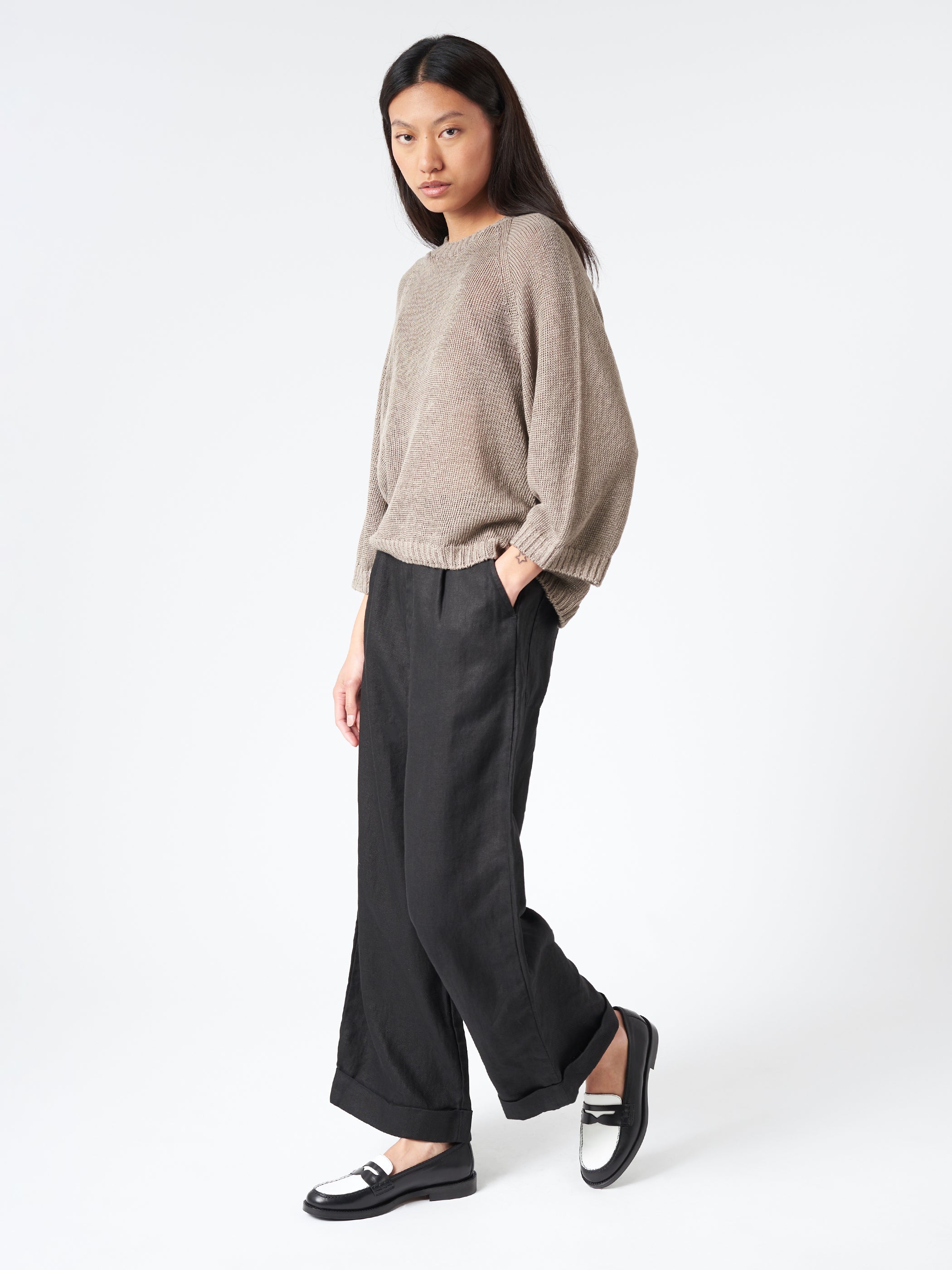 Linen Knit Pullover