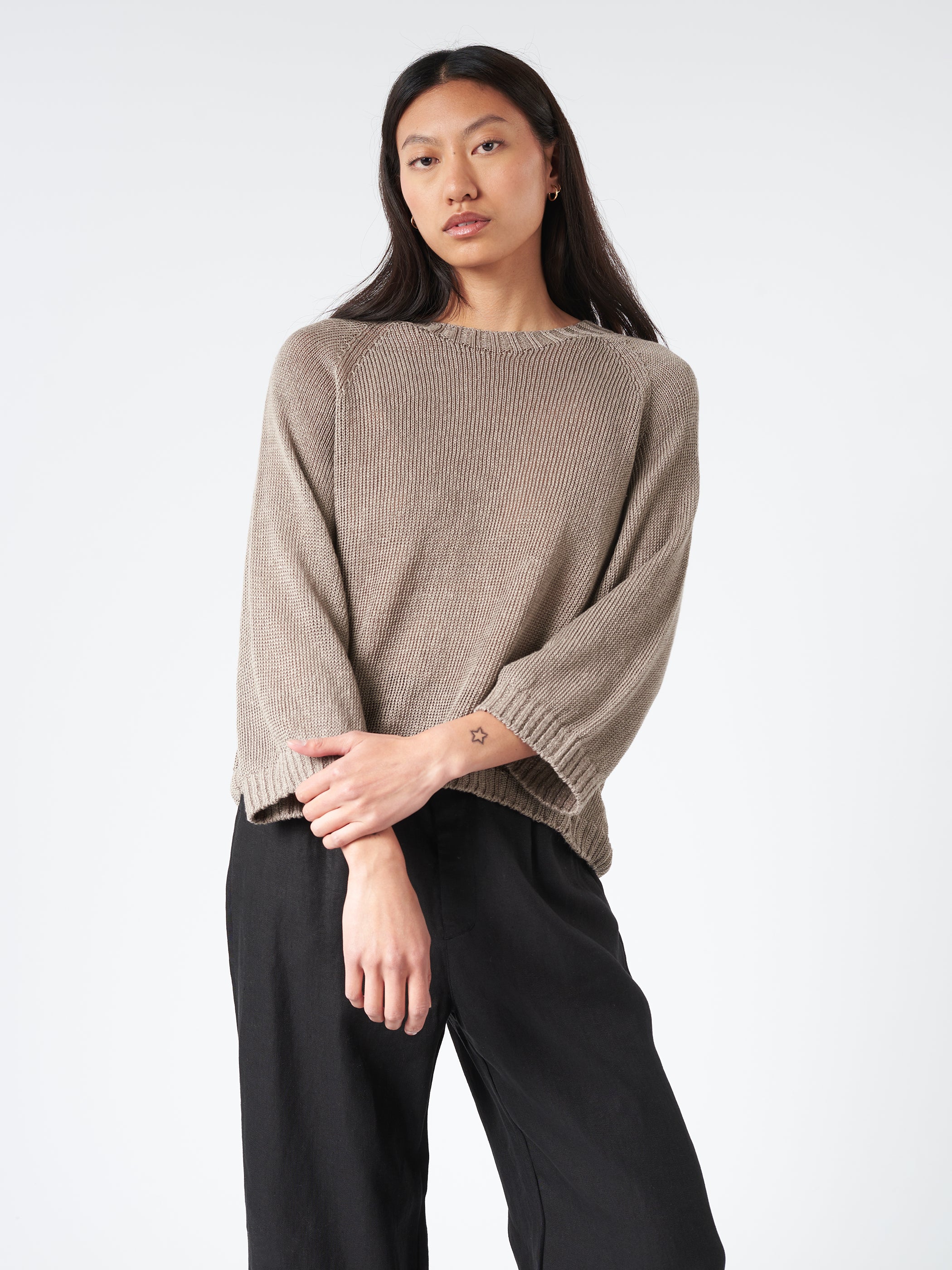 Linen Knit Pullover