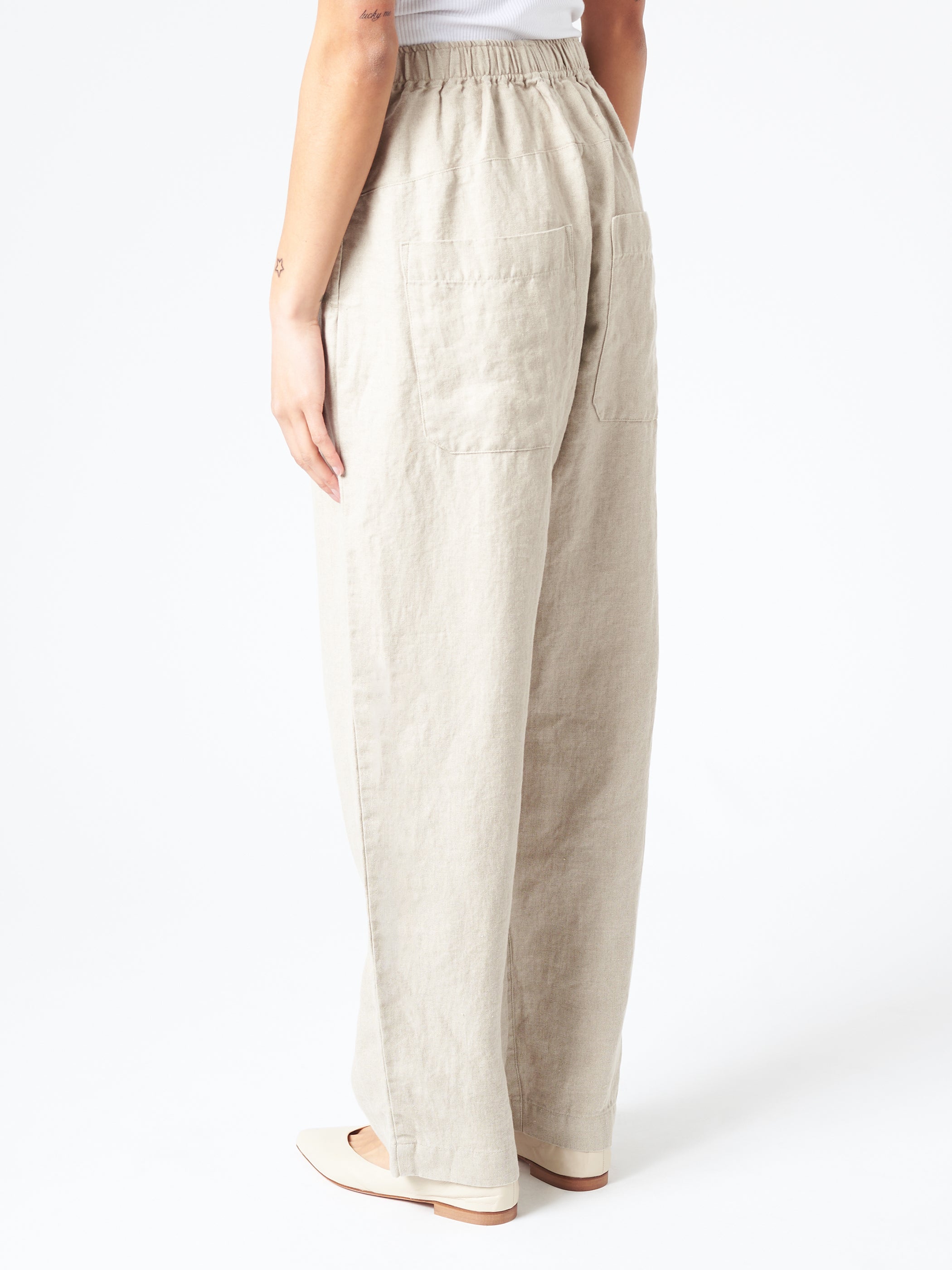 Linen Twill Balloon Pants