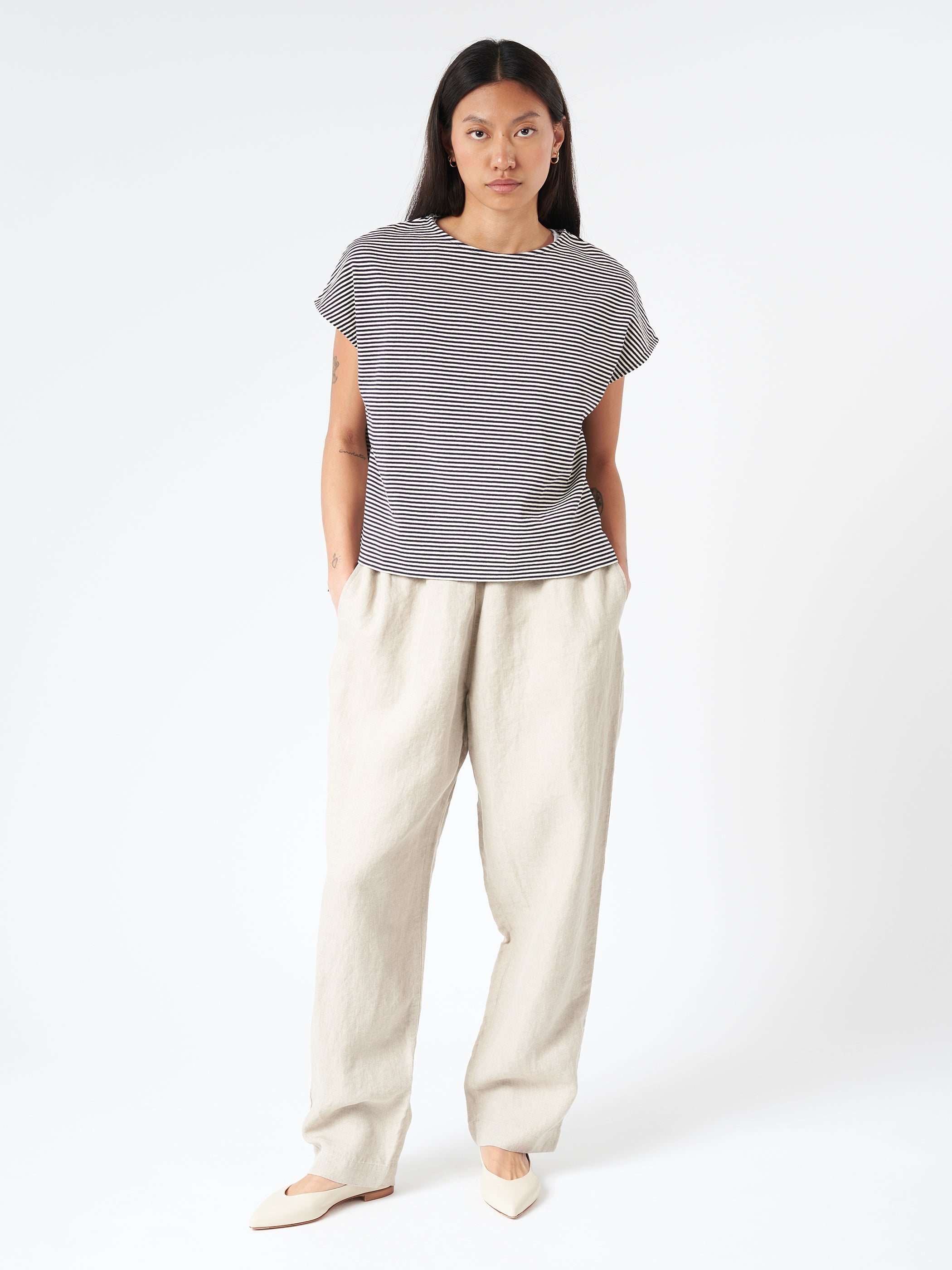 Linen Twill Balloon Pants