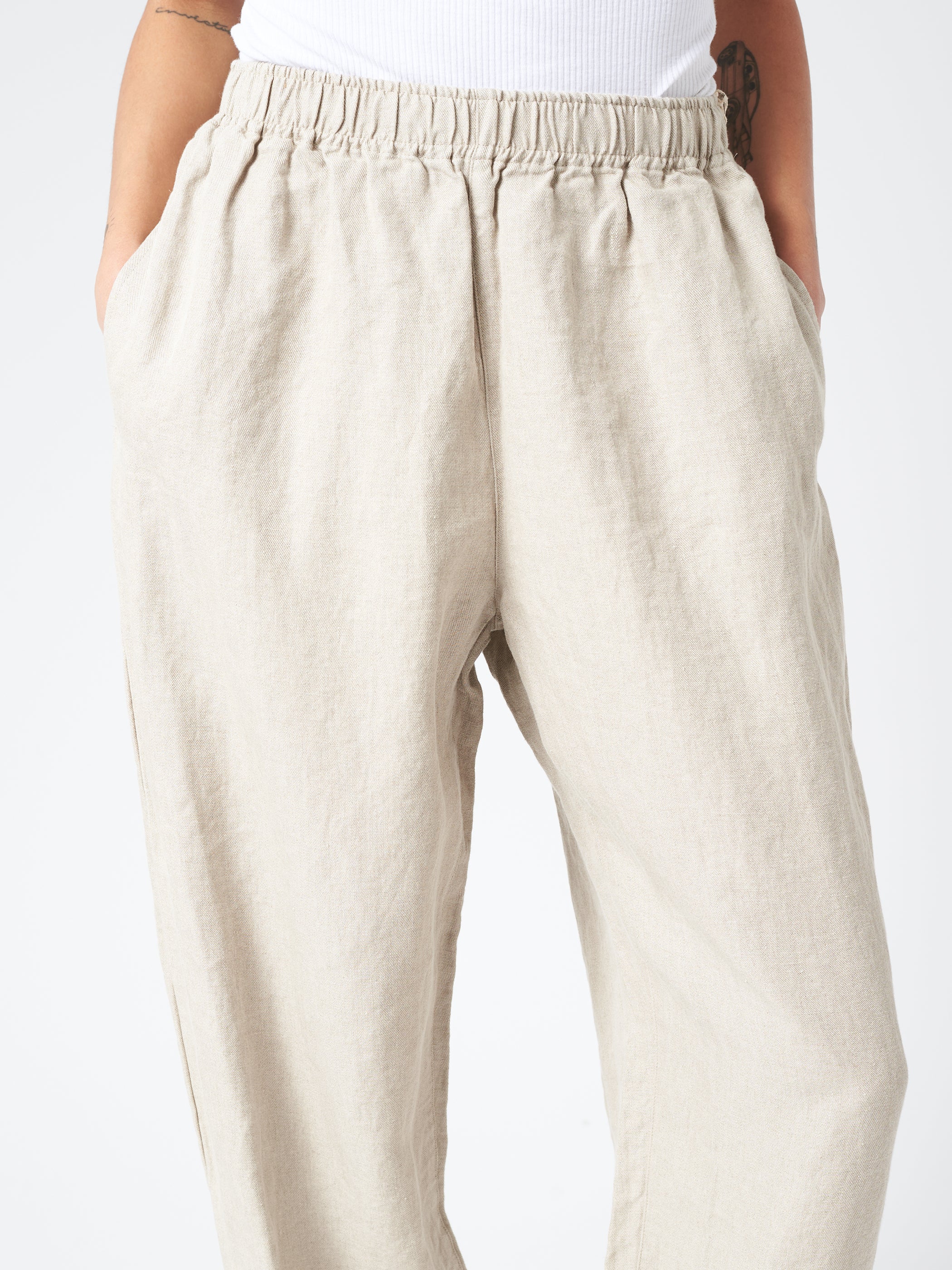 Linen Twill Balloon Pants