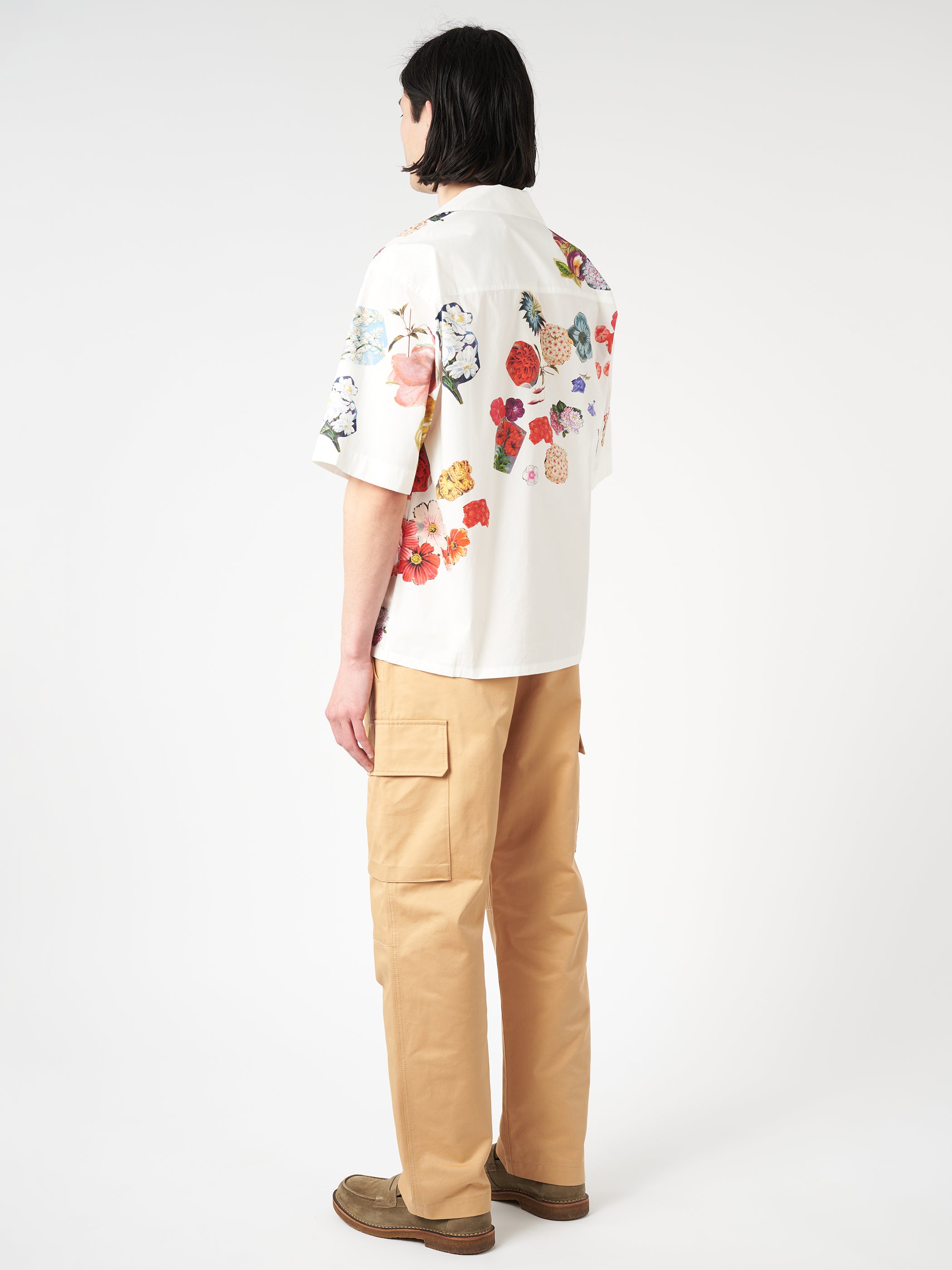 Bowling Shirt with Flower Prints