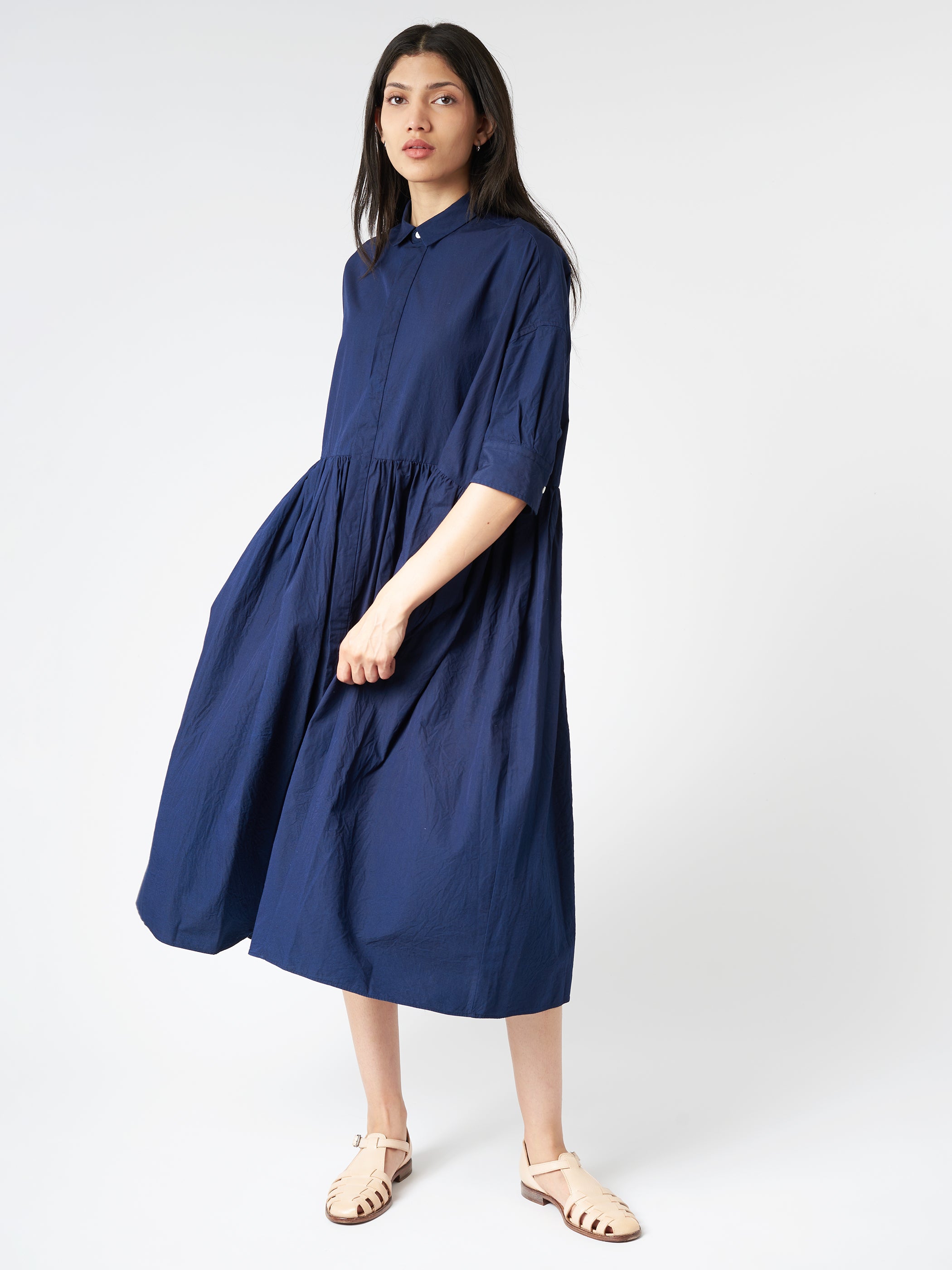 Pleated Shirt Dress