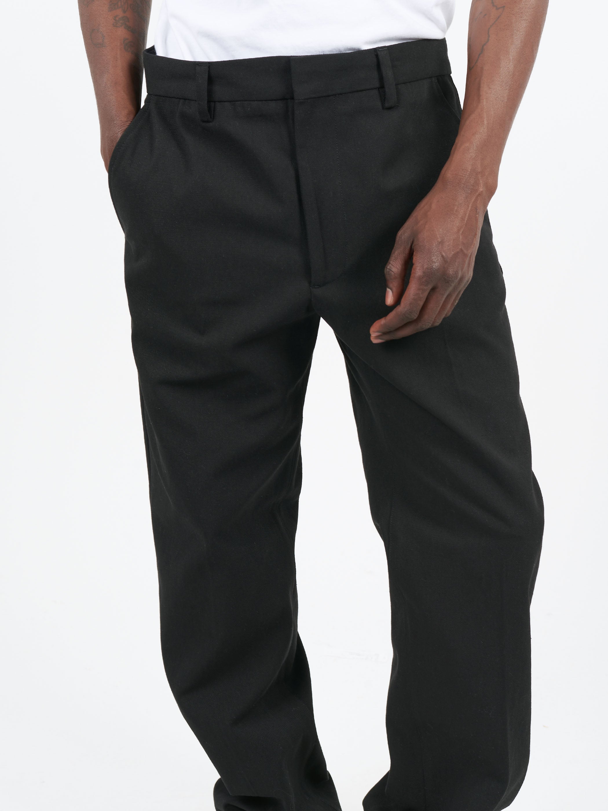 Twill Cotton-Blend Trousers