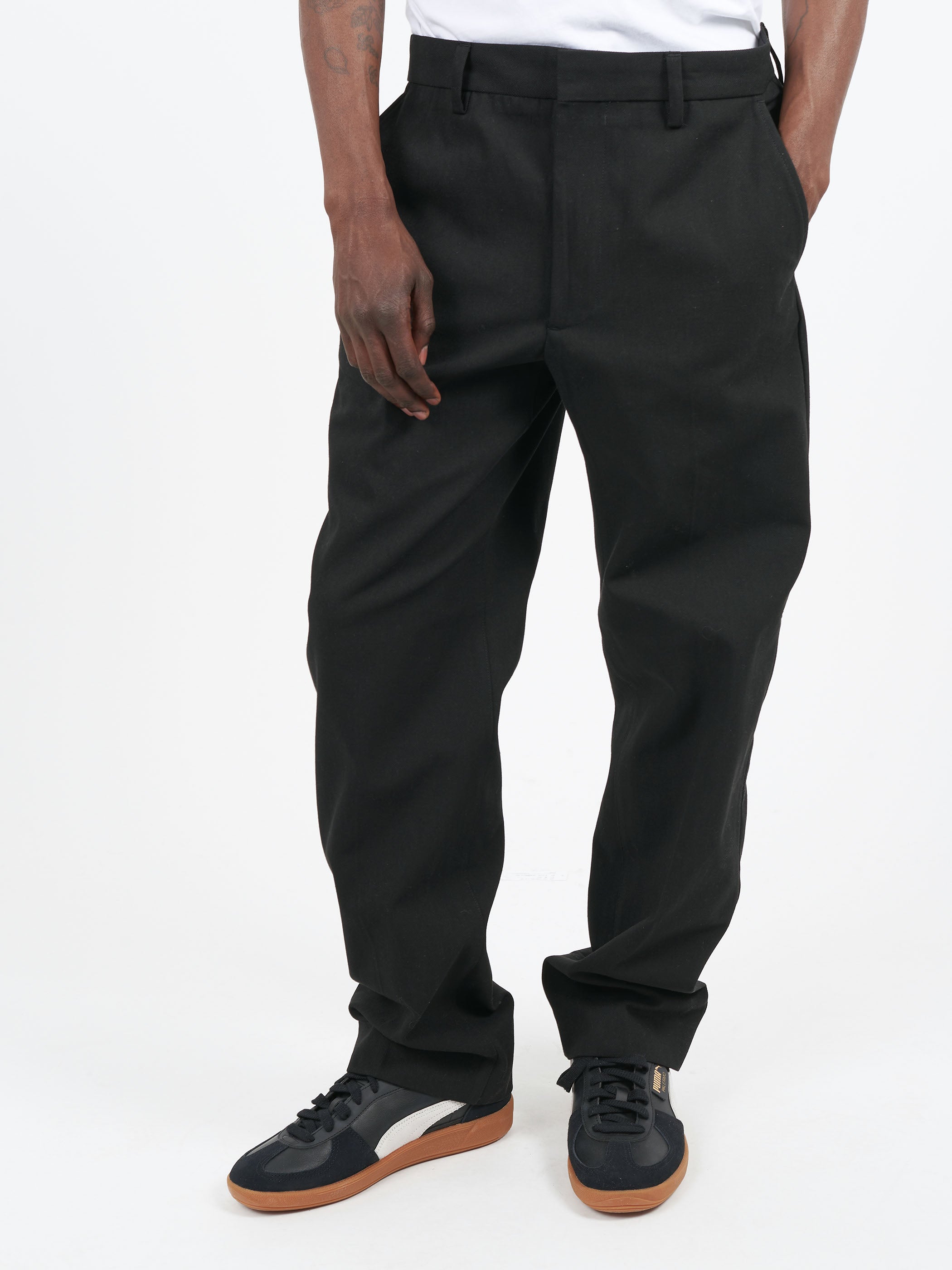 Twill Cotton-Blend Trousers